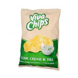 VIVA CHIPS SOUR CREAM & DILL STYLE 100G