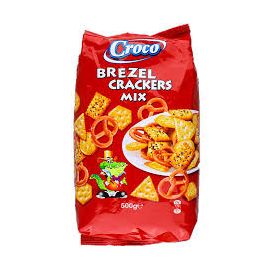 CROCO BREZEL CRACKERS MIX 500G